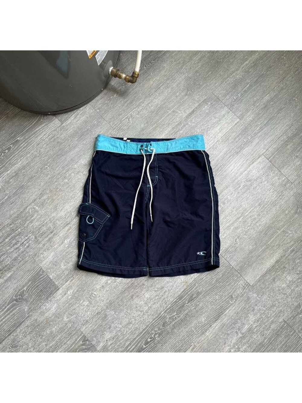 Navy Blue / Teal / White Vintage O’Neill Y2K / Surf Board Shorts